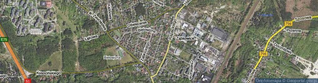 Zdjęcie satelitarne Zagłębiowska ul.